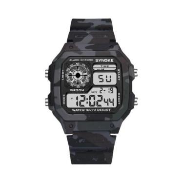 Imagem de Relógio Digital Militar Masculino À Prova d'Água Multifuncional Lumino