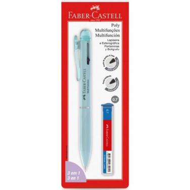 Imagem de Lapiseira E Caneta Poly Multifunções 3 Em 1 Faber-castell Azul Pastel