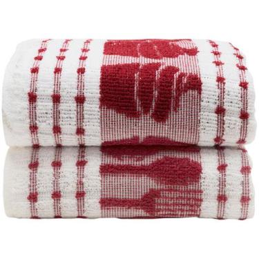 Imagem de Pano de Prato Gourmet Cake e Talheres Teka - 42x63cm 2 Peças, Colorido