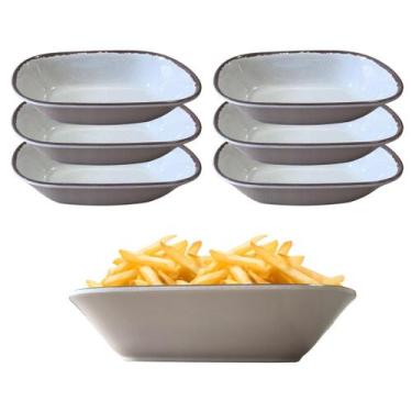 Imagem de 6 Travessas Bowl Em Melamina Para Servir Cozinha 700ml - Bellagio