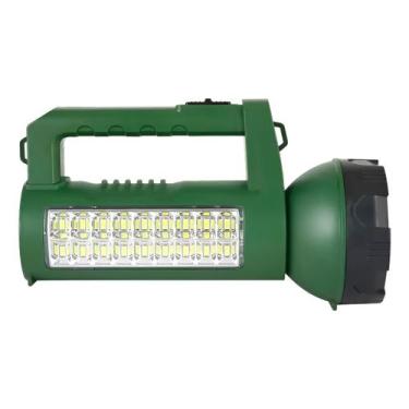 Imagem de Lanterna Holofote LED Recarregável 2 em 1 Emergência Potente - ShopMix