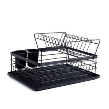Imagem de Escorredor de Louças 2 Andares - Preto Fosco - TOP RIO