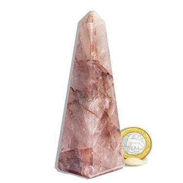Imagem de Obelisco Hematoide Vermelho Natural 14 a 16 cm 300 a 400 g - Tipo B - 
