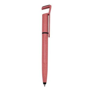 Imagem de Caneta Fibra de Bambu Touch com Suporte para Celular e Limpador de Tel
