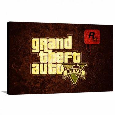 Imagem de Quadro decorativo GTA 5 B - Jogos - Tela em Tecido