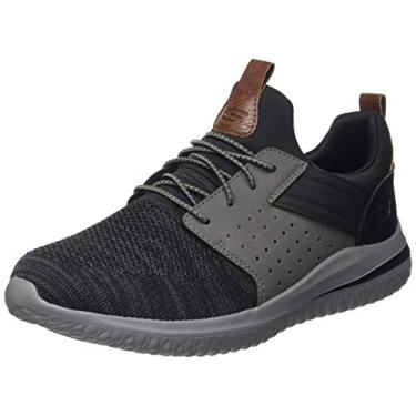 Imagem de Skechers Delson 3.0 Cicada Tênis masculino, Preto/cinza, 9 Wide