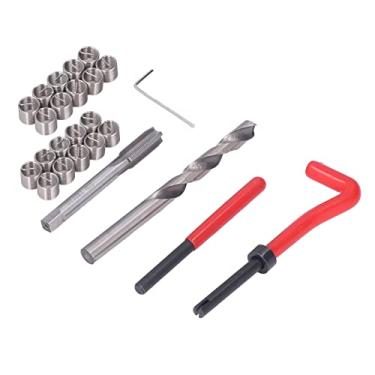 Imagem de Kit de reparo de rosca, conjunto de ferramentas de reparo de rosca durável resistente ao desgaste de 25 peças para reparo de carro