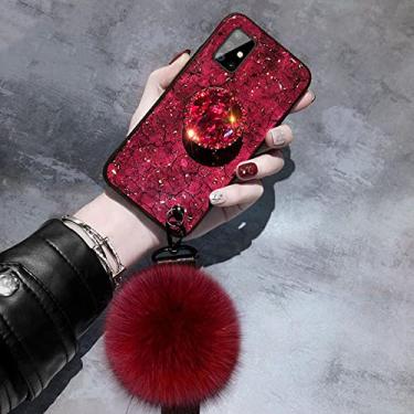 Imagem de Capa de diamante brilhante para Samsung Galaxy S22 S22Ultra S21 S20 S10 Plus Ultra FE A32 A13 A33 A53 A73 A52 A72 A12 A31 Coque, vermelho, para S21