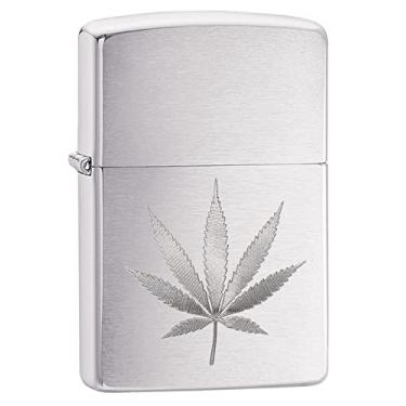 Imagem de Isqueiro Zippo 29587 Classic Marijuana Leaf Escovado