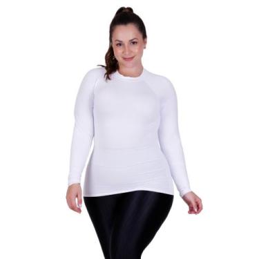 Imagem de Blusa Plus Size Térmica Segunda Pele Proteção Solar Uv 50+ Feminina -