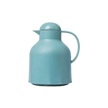 Imagem de Garrafa térmica térmica térmica de café com camada dupla de vidro a vácuo chaleira de isolamento de chá de café grande capacidade jarro de água quente para cozinha melhor presente 1L garrafa térmica a