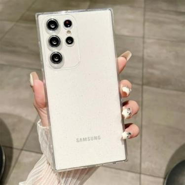 Imagem de Capa para celular s23 ultra translúcida e estética macia, transparente, para s23 ultra