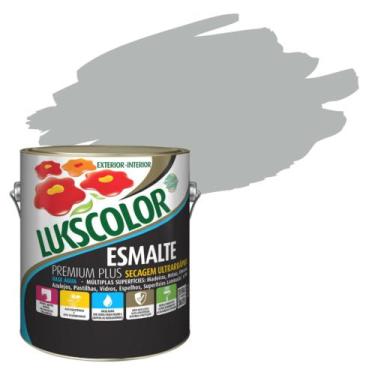 Imagem de Esmalte base agua luskcolor cores 3,6l - Lukscolor, PLATINA BRILHANTE