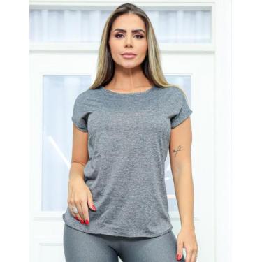 Imagem de Blusa Feminina Fitness em Dry Fit para Academia Seca Rápido com Detalh