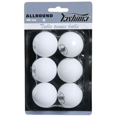 Imagem de Bola de Tênis de Mesa Yashima 1 Estrela Plástico com 06 Bolas Branca