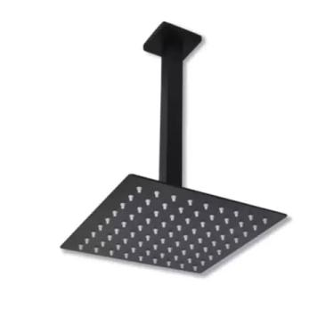 Imagem de Chuveiro de teto 30x30 slim metal moderno preto fosco ducha fria