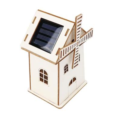 Imagem de YIJU Kit de experimentos científicos, modelo de moinho de vento solar, modelo de artesanato de ciências 3D para crianças, adolescentes meninos meninas