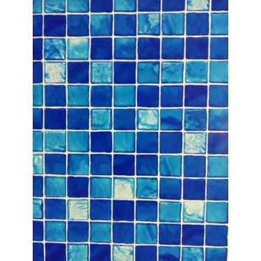 Imagem de Papel Adesivo Contact De Parede Pastilha Azul 45 Cm x 10 Mts - Filipac