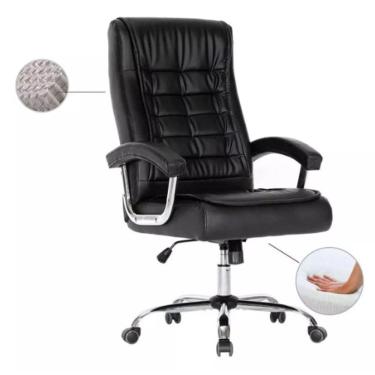 Imagem de Cadeira de Escritório Grande Base Giratória com Molas Ensacadas Confortável