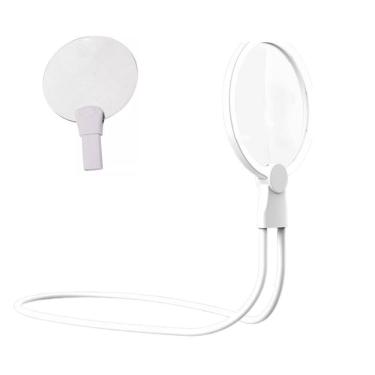 Imagem de Lupa de Leitura Pescoço Apoio Mesa Aumento 5x Haste Flexivel Idoso Baixa Visao Trabalho Visualizaçao Ampla Vista Cansada