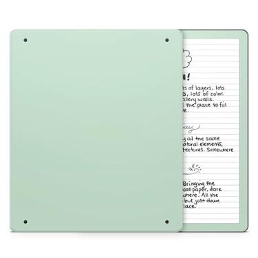 Imagem de Tacky Design Cor sólida para Kindle Scribe Skin 11ª geração 2022 decalque de vinil de cor clássica, adesivo decalque premium 3M para cobertura total da superfície (verde espuma do mar, escriba (11ª