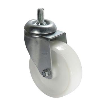 Imagem de Roda rodízio giratório rosca nylon inox 3 polegada 75mm 70kg - AJAX