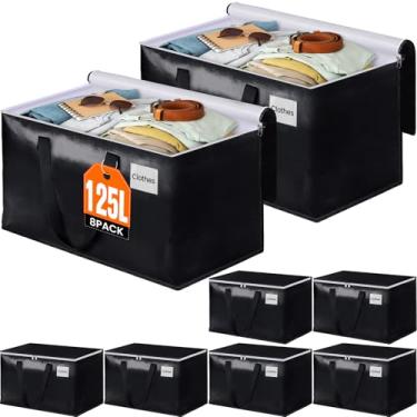 Imagem de BlissTotes Bolsas de mudança, caixas de mudança resistentes com zíper superior e alças resistentes, bolsas de armazenamento para economia de espaço e embalagem, suprimentos de mudança dobráveis,