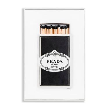 Imagem de Stupell Industries Timeless Glam Black Matchbox Branco Emoldurado Giclee Art Design por Amanda Greenwood, 20 x 30