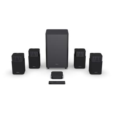 Imagem de Hisense Barra de som HT Saturn 4.1.2Ch com subwoofer sem fio, Dolby Atmos, DTS:X, Bluetooth 5.3, EzPlay, 4K HDMI Pass Through, Roku TV Ready, HDMI/AUX/ARC/óptico/USB, 5 modos de equalização, alto