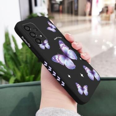 Imagem de Capa borboleta para samsung a54 a34 a24 a16 a14 a73 a53 a33 a23 a13 a72 a52 a52s a32 a15 a25 a35 a55 a22 a06 a04 4g 5g, preto, para a55 5g