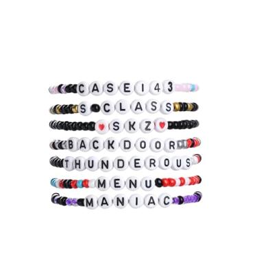 Imagem de Teemotutu Pulseira Stray Stay - Pulseiras de amizade inspiradas na SKZ KPOP-Stray Merch Presentes para aniversários de fãs, One Size, argila de polímero, em