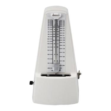 Imagem de MERIGLARE Metrônomo mecânico com trilha profissional, tempo e batida para Guzheng Erhu, Branco
