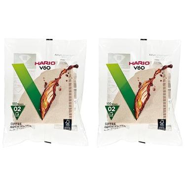 Imagem de HARIO Filtro de papel VCF-02-100M para V60, 02 m, para 1-4 xícaras, 200 folhas