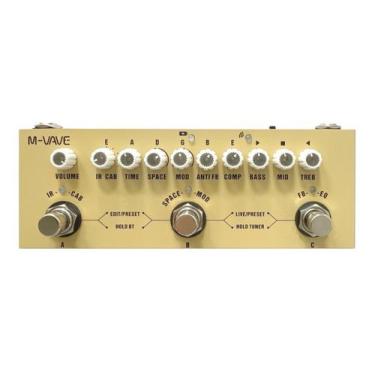 Imagem de Pedaleira De Efeito Para Acústica M-vave Cube-baby Ac Creme  Processad