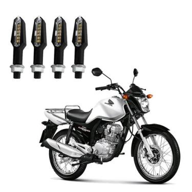 Imagem de KIT 4 Setas Esportiva Pisca de Led Modelo P29 Para Moto Honda CG 150 C