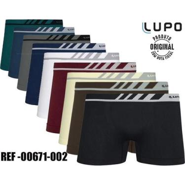 Imagem de Cuecas Boxer Adulto Lupo Microfibra Sem Costura Kit 10 Peças, Kit comp