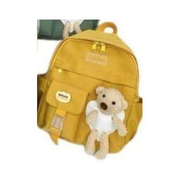 Imagem de Mochila Pequena Unissex Compacta Leve Estilosa - Sem marca, Amarelo