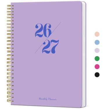 Imagem de Agenda mensal 2026-2027, agenda de 2 meses 2026-2027, funciona de janeiro de 2026 a dezembro de 2027, 17,8 x 25,4 cm, 24 meses, perfeita para planejamento de casa e escritório escolar - roxo lilás