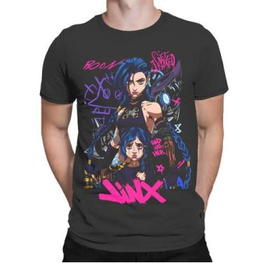 Imagem de Camiseta Unissex Arcane League Of Legends Jinx - Shimai, P