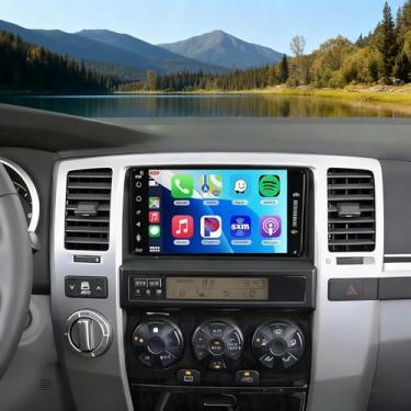 Imagem de Rádio estéreo automotivo 4 + 64 G, 7 polegadas, Android 13, para Toyota 4Runner 2003-2009 com Carplay Android Auto, receptor de rádio automotivo com tela sensível ao toque Double Din com GPS WiFi