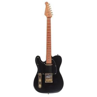Imagem de Guitarra Benson Telecaster Hardy Series T 904 BK Gold LH Black Canhota