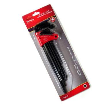 Imagem de Jogo Chave Torx Extra Longa T8-T50 10 Peças Profissional CRV Corneta C