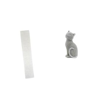 Imagem de Whtkoph Abajur para Sala de Estar com Estátua de Gato, Figura Decorativa em Resina, Peça Colecionável para de Entrada, Estante, Quarto, Etc.