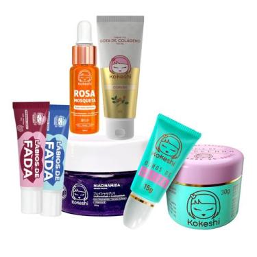 Imagem de Kit Renovadores Rosa Mosqueta Niacinamida Colágeno Kokeshi - Kokeshi C