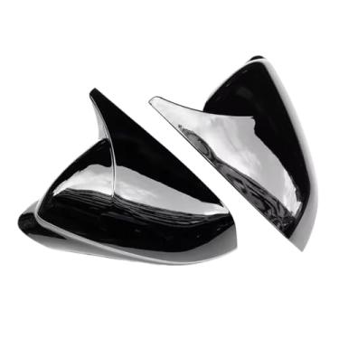 Imagem de 2 peças capa de espelho de carro compatível com SEAT Cupra Formentor 2020~2025 pasta tampa asa de fibra de carbono acabamento preto adesivo parte acessórios(Black)