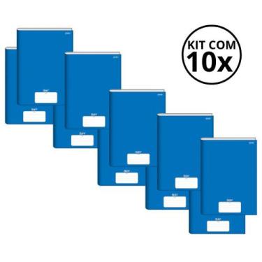Imagem de Kit Com 10 Caderno Brochura 80 Fls Pautado Capa Dura - Stiff KITS:KIT 