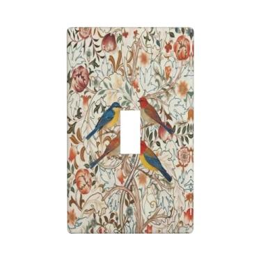 Imagem de Capas decorativas para interruptores de luz William Morris, placa de parede com interruptor único, capa decorativa para decoração de casa