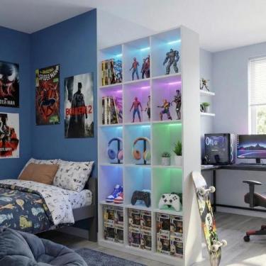 Imagem de Armário Colmeia Multiuso Com 15 Nichos Prateleira Expositor Livreiro O