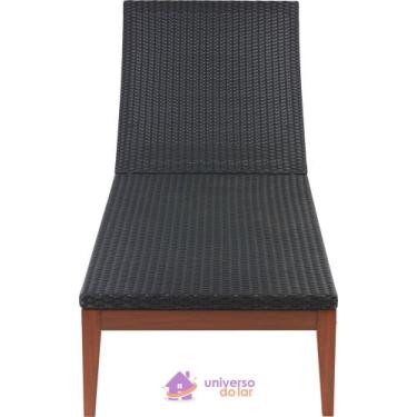 Imagem de Espreguiçadeira de Madeira Tramontina em Jatobá com Acabamento Eco Bli