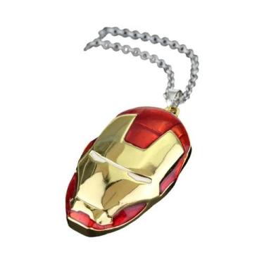 Imagem de Colar Pingente Marvel Avengers Homem De Ferro Coração Gema Do Tempo Pa